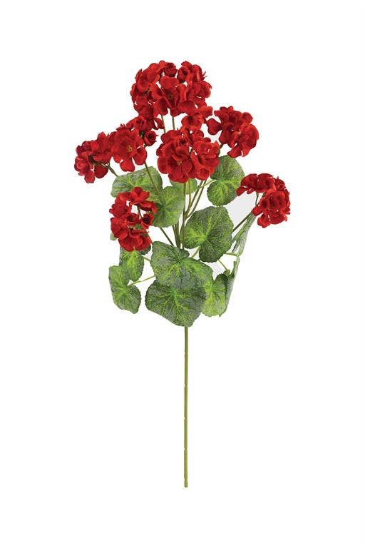 Geranium Spray 23" Red