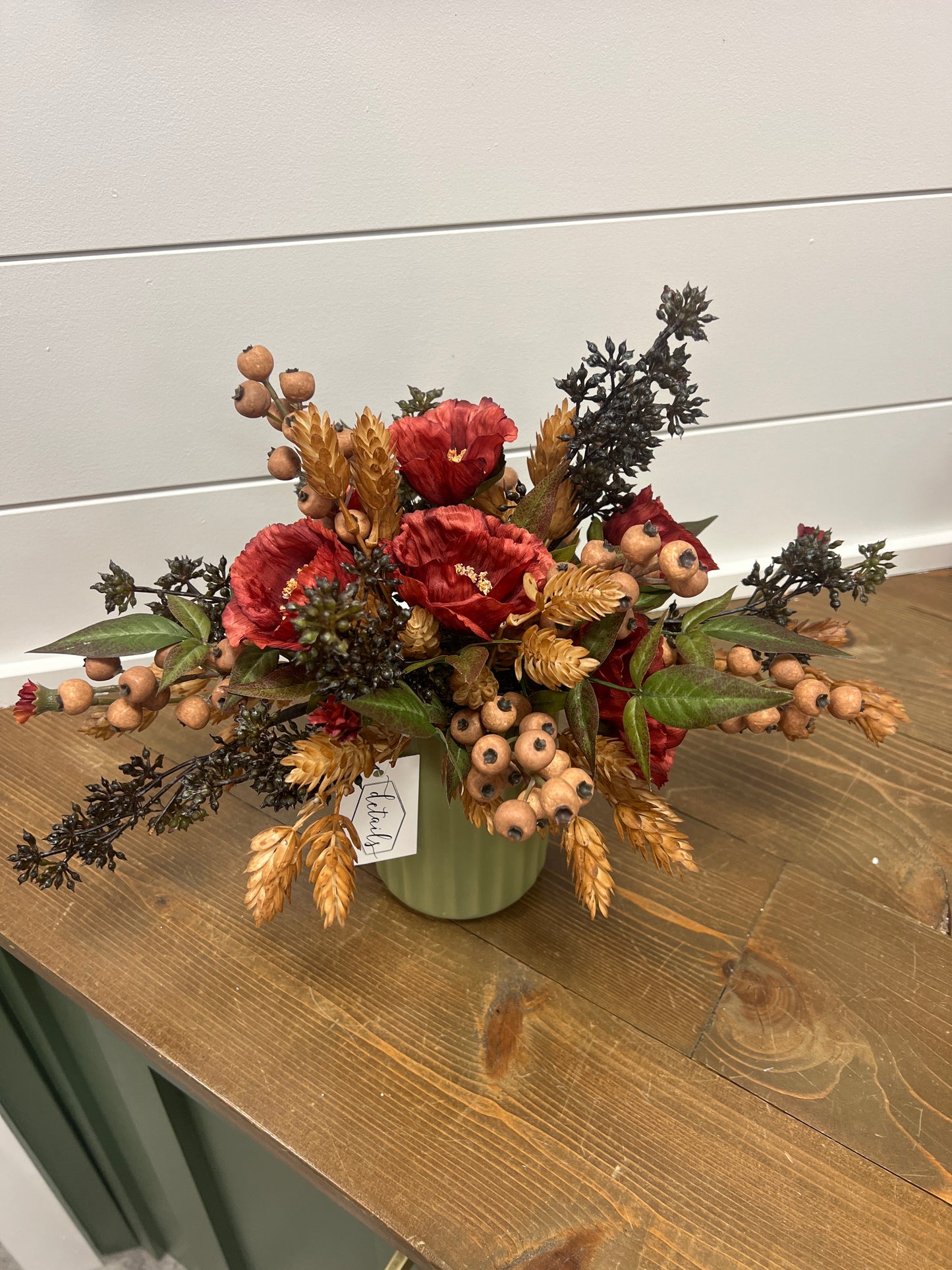 Black Berry with Brown Berry and Red Arrangement
