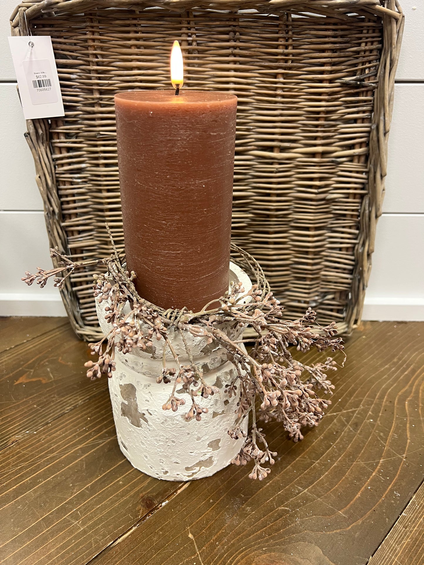 Mauve Berry Candle Ring