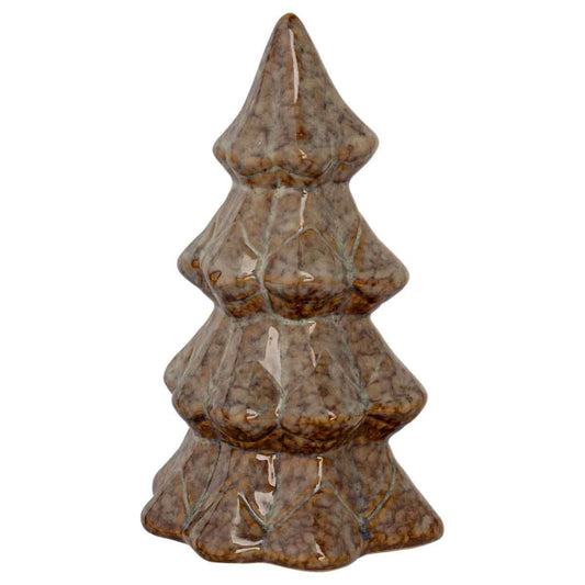 6.25" Whimsy Brown Ceramic Tree Chiristmas Decor