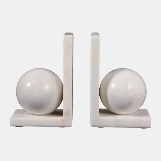 S/2 6" Marble Bookend