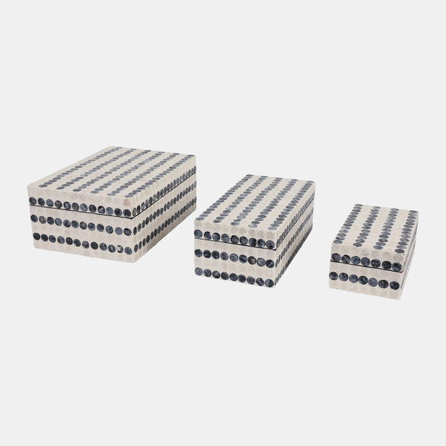Large Capiz Dot Box