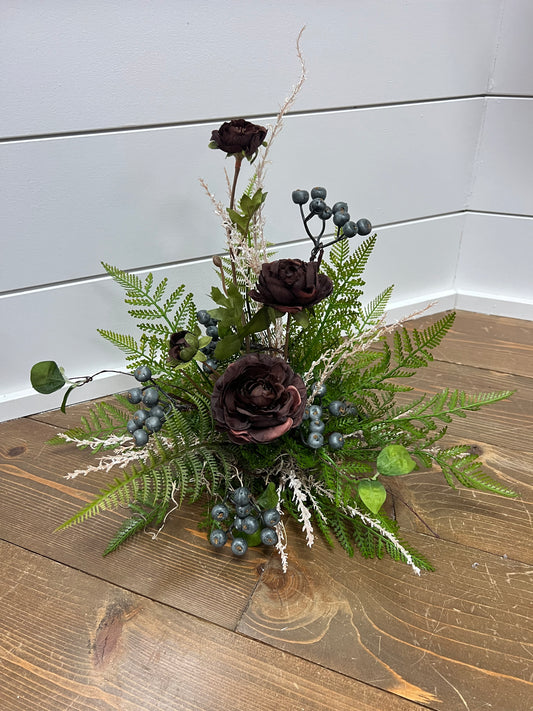 Brown Ranunculus Arrangement with Cream