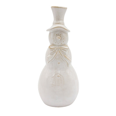 Large Porcelain Cream Snowman