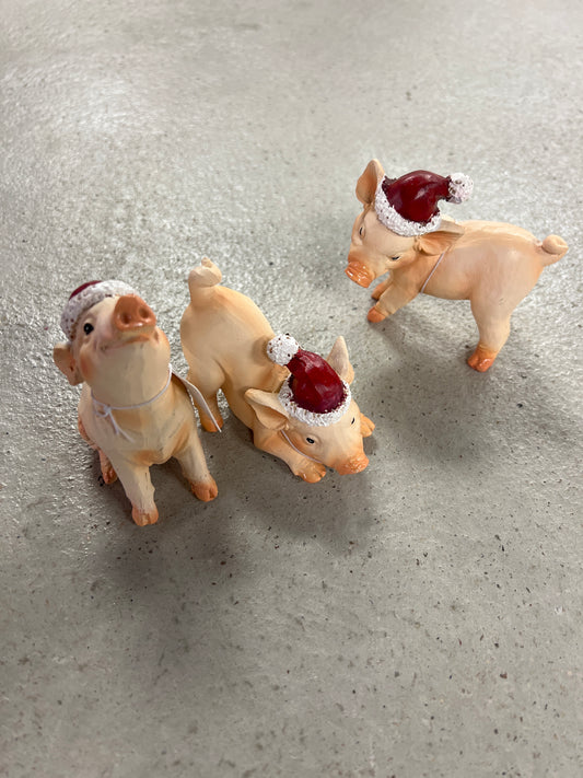 Piglet with Santa Hat Assorted