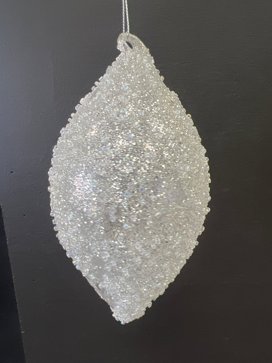 Ornament (3 Asst) 4.25"H, 5"H, 6.5"H Glass
