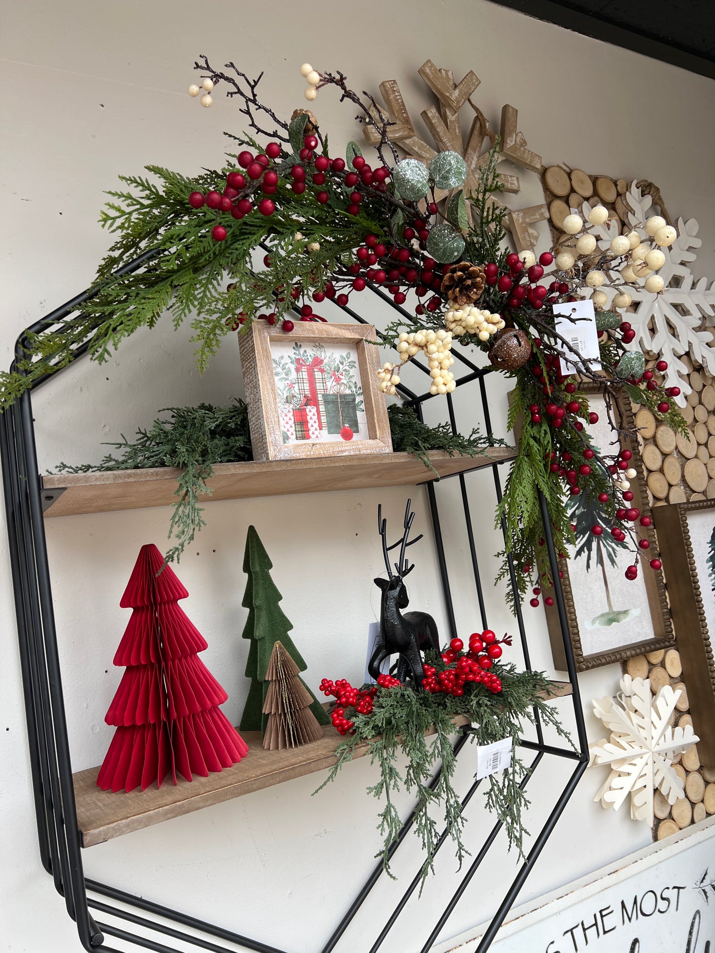 Berry and Greenery Swag with Bells