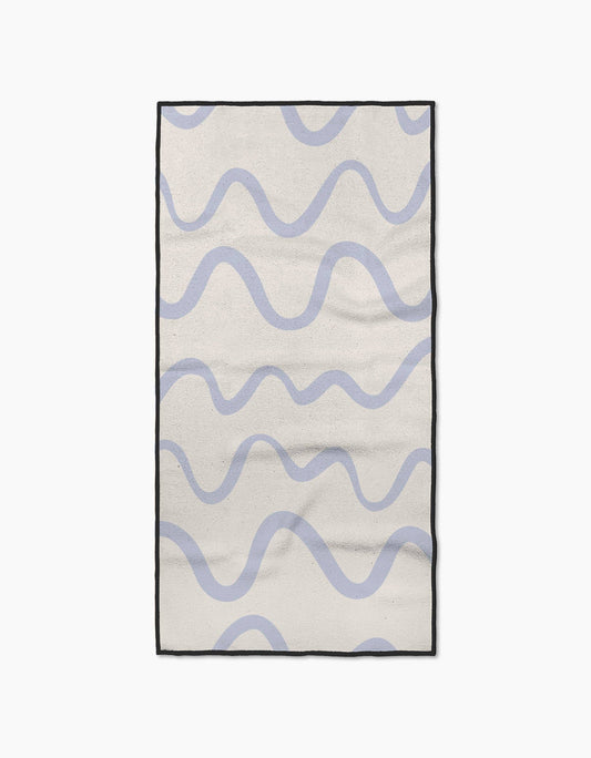Wavy Stripe in Blue Fitness Towel