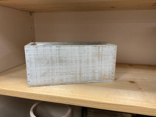 White Wood Box  10x4.5