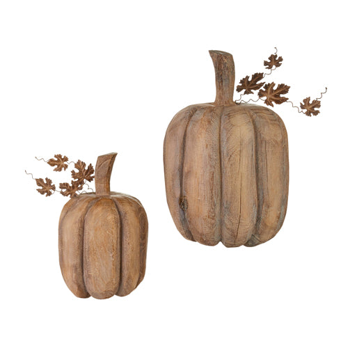 Small wood pumpkin