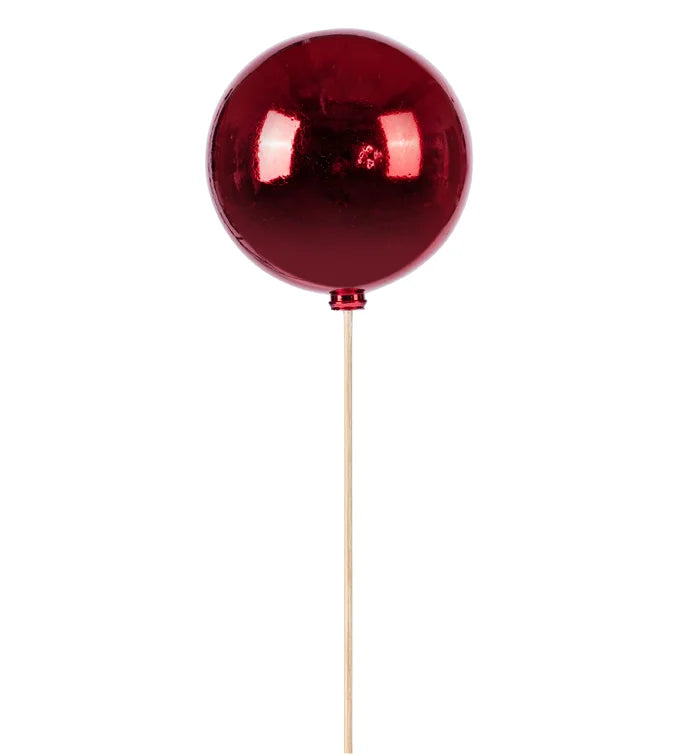Red Gloss 15 CM Ball on Stick