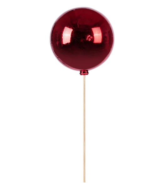 Red Gloss 15 CM Ball on Stick