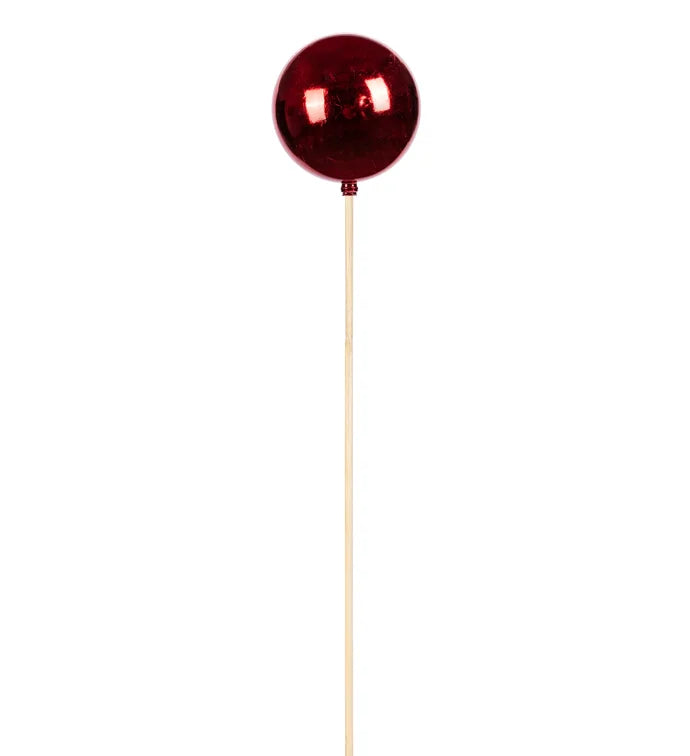 Red Gloss 8 CM Ball on Stick
