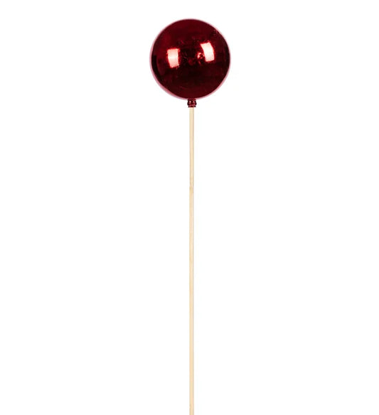Red Gloss 8 CM Ball on Stick