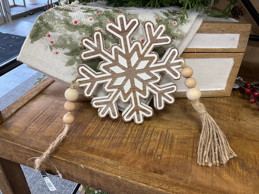 Wood Bead Snowflake