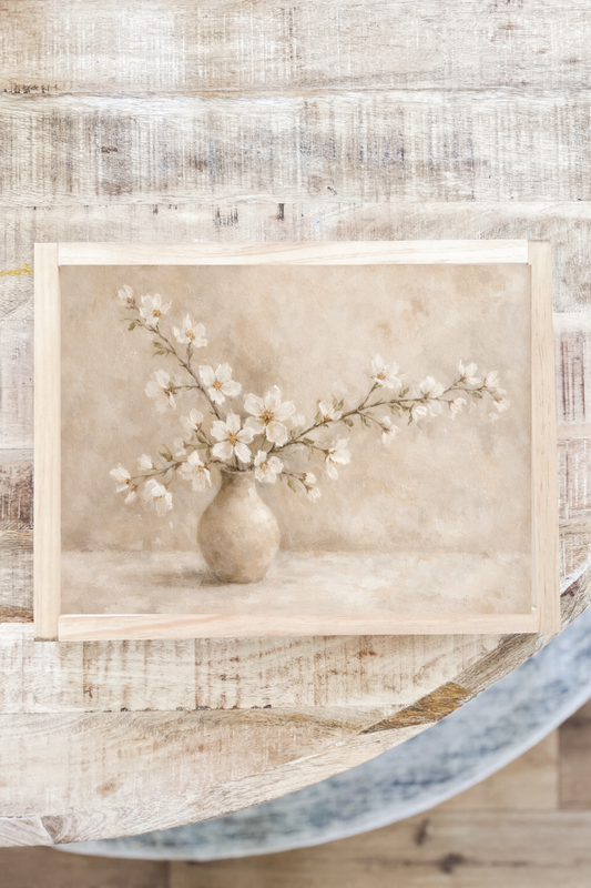Cherry Blossom Vase, Horizontal - Wall Art