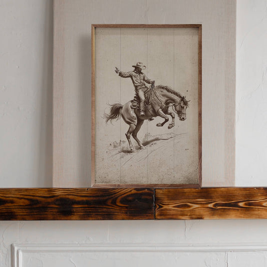 Bronc Riding Cowboy
