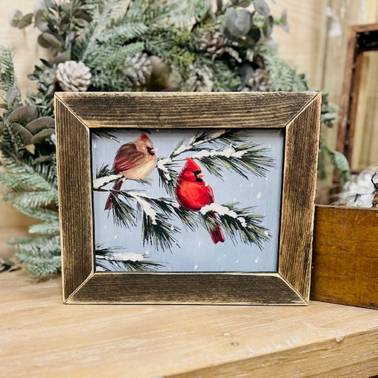 Snowy Branch Cardinals