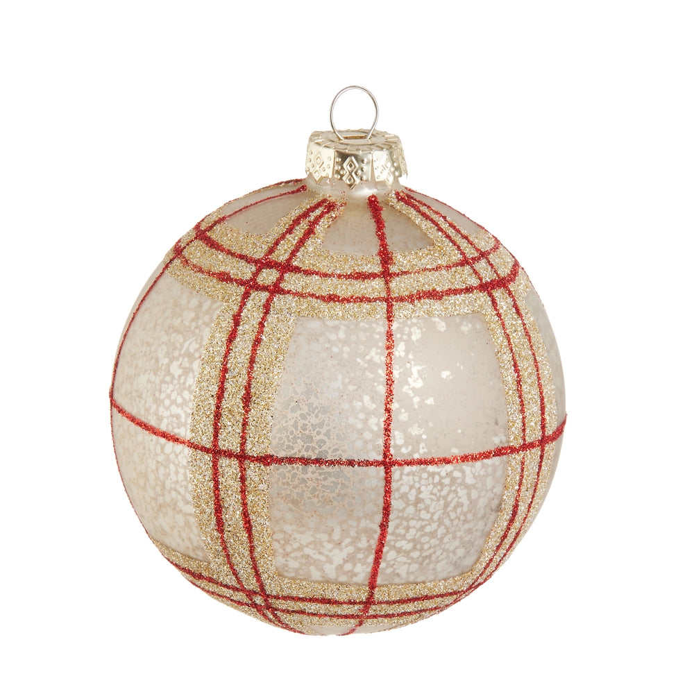 4" Plaid Ornament