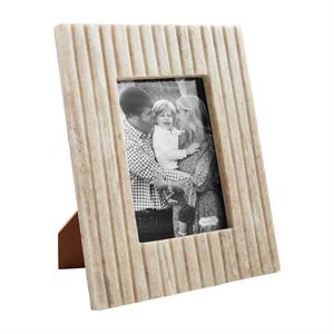 LARGE STRIPE TAN MARBLE FRAME