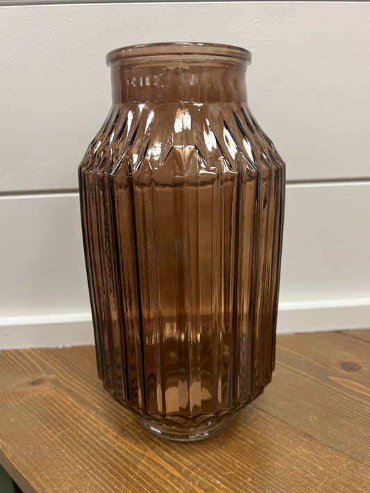 Brown Glass Vase