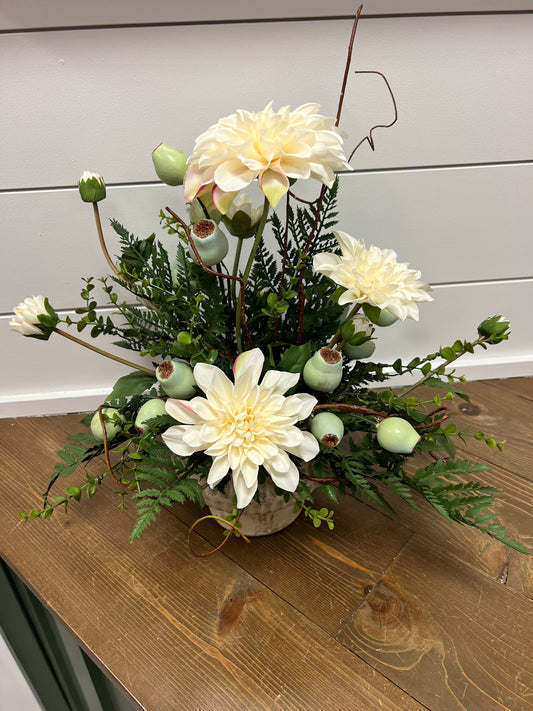 Cream Dahlia Arrangement