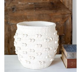 8.3" White Knot Vase