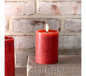 4" Red Pillar Candle