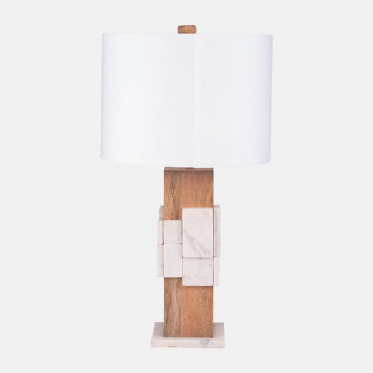 Marble Table Lamp 18"