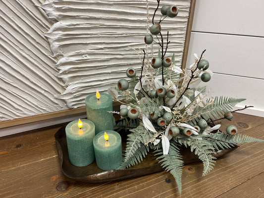 Aqua LED Wax Candle