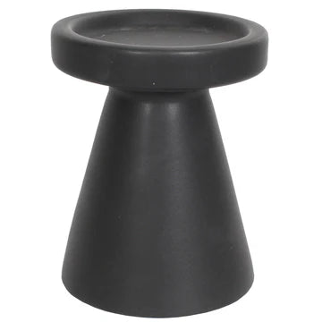 Charcoal Matte Stone Candle Holder