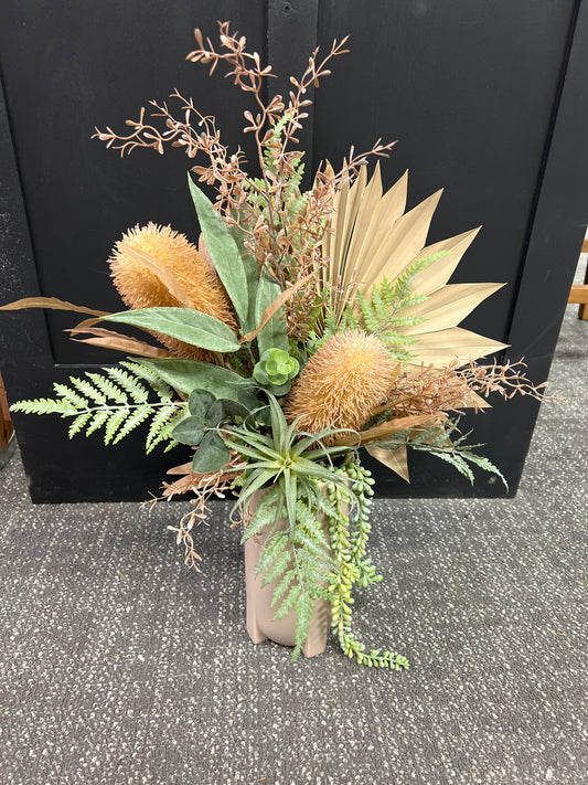 Protea with Eucalytpus