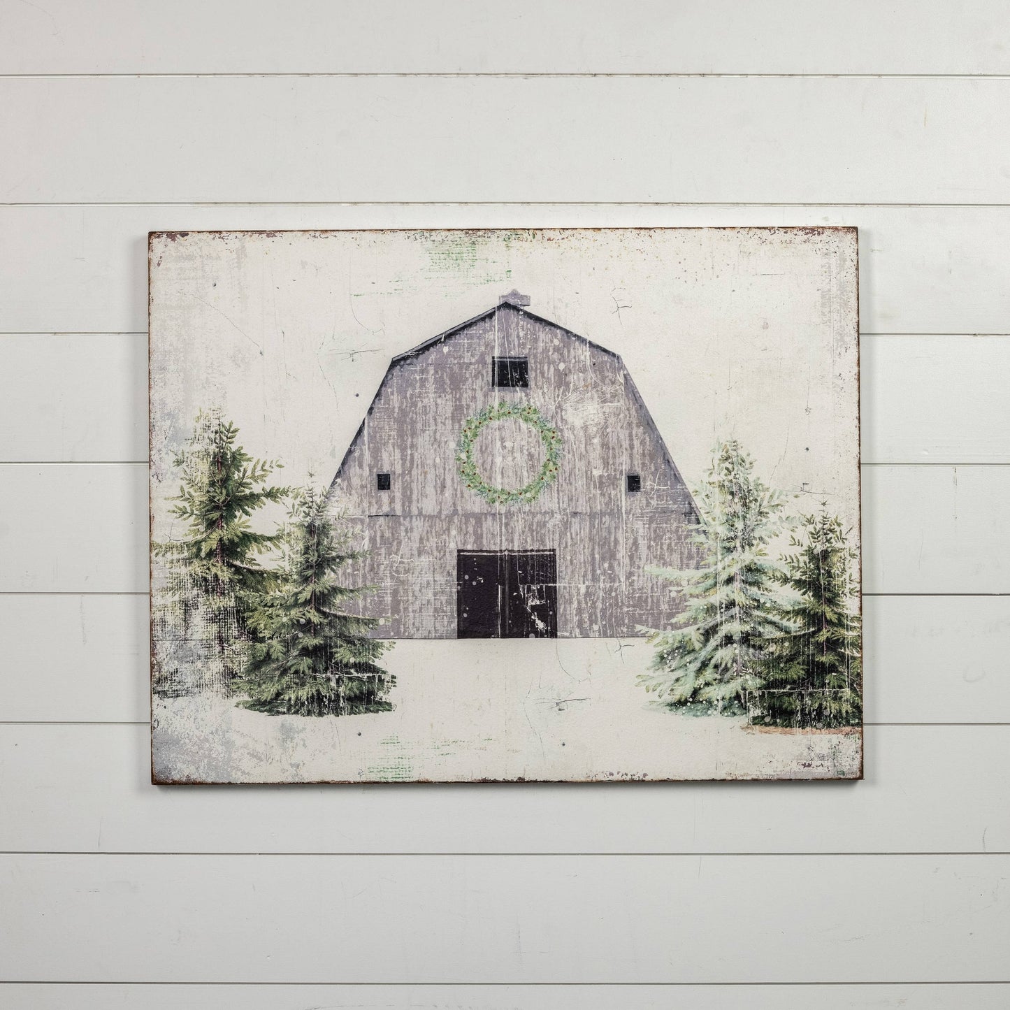 WINTER BARN SCENE