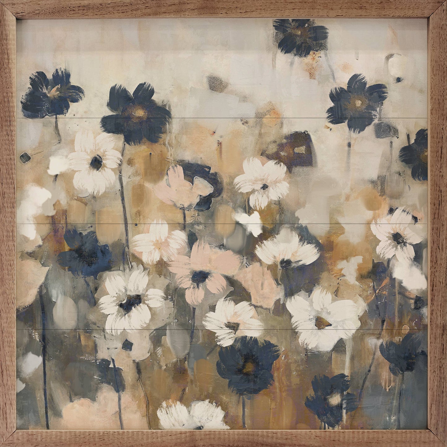 Abstracted Florals 2 Neutral By Nina Blue