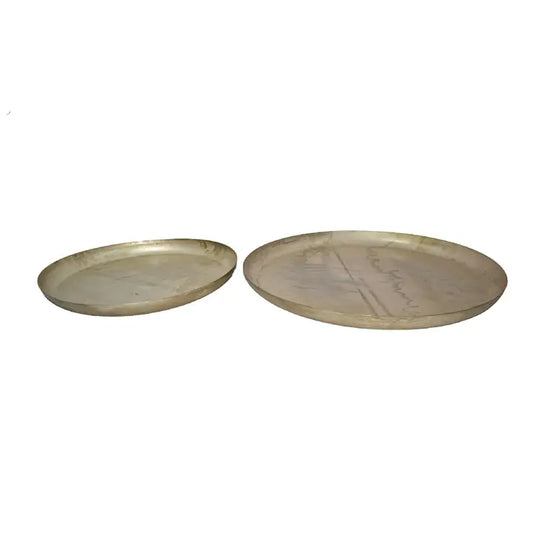 Silver Gold Crackle Finish Trays