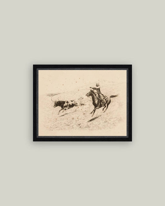 The Long Throw Framed Antique Art
