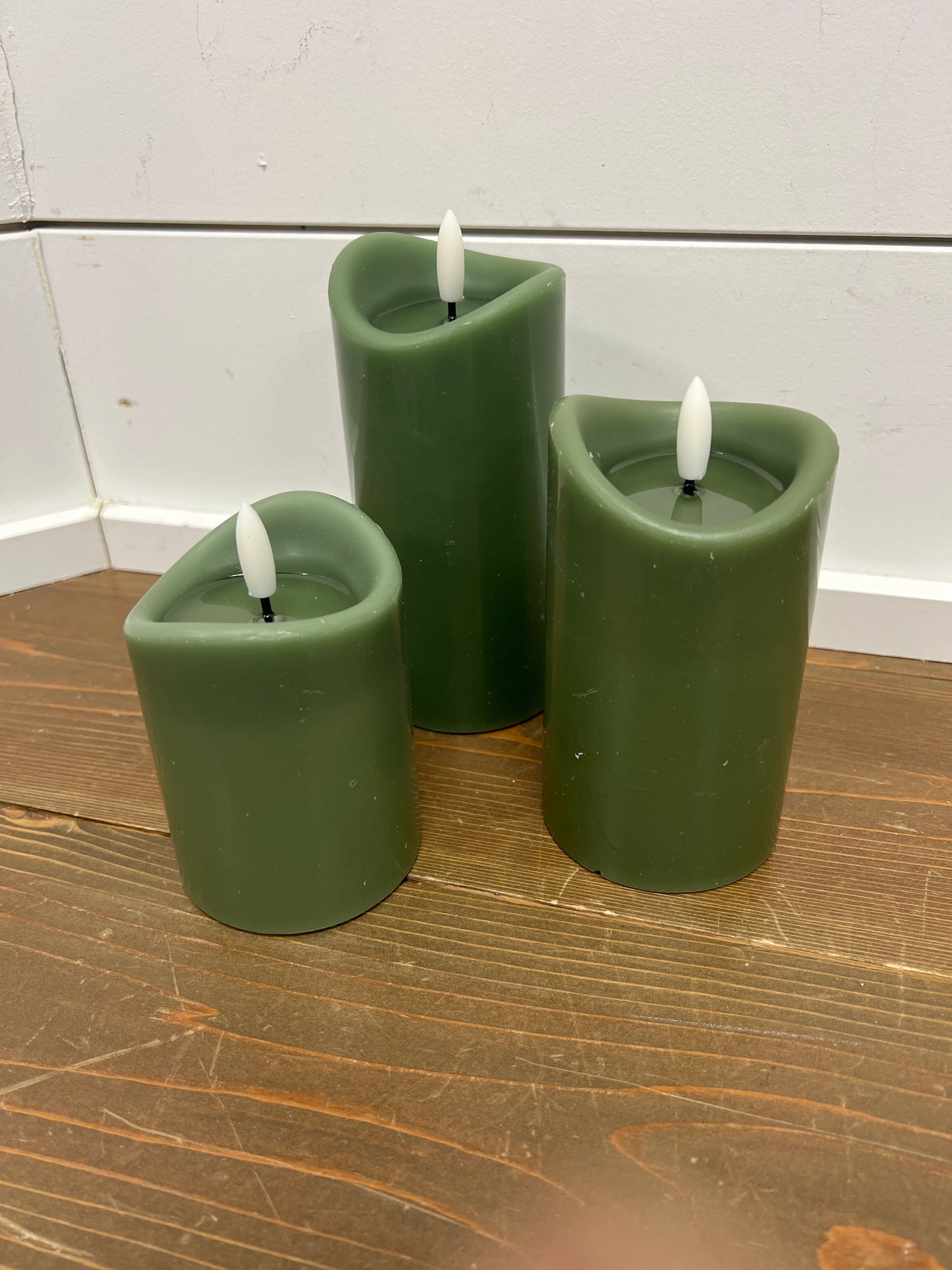 Green Flameless Candle with Timer