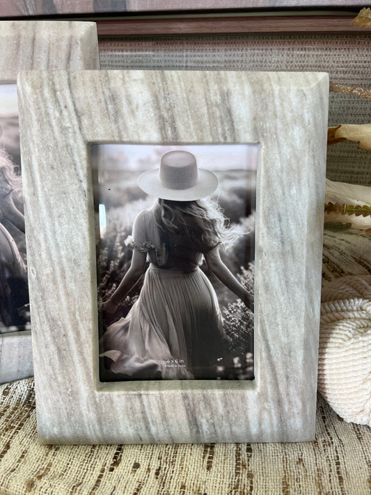 Curved Marble Photo Frame