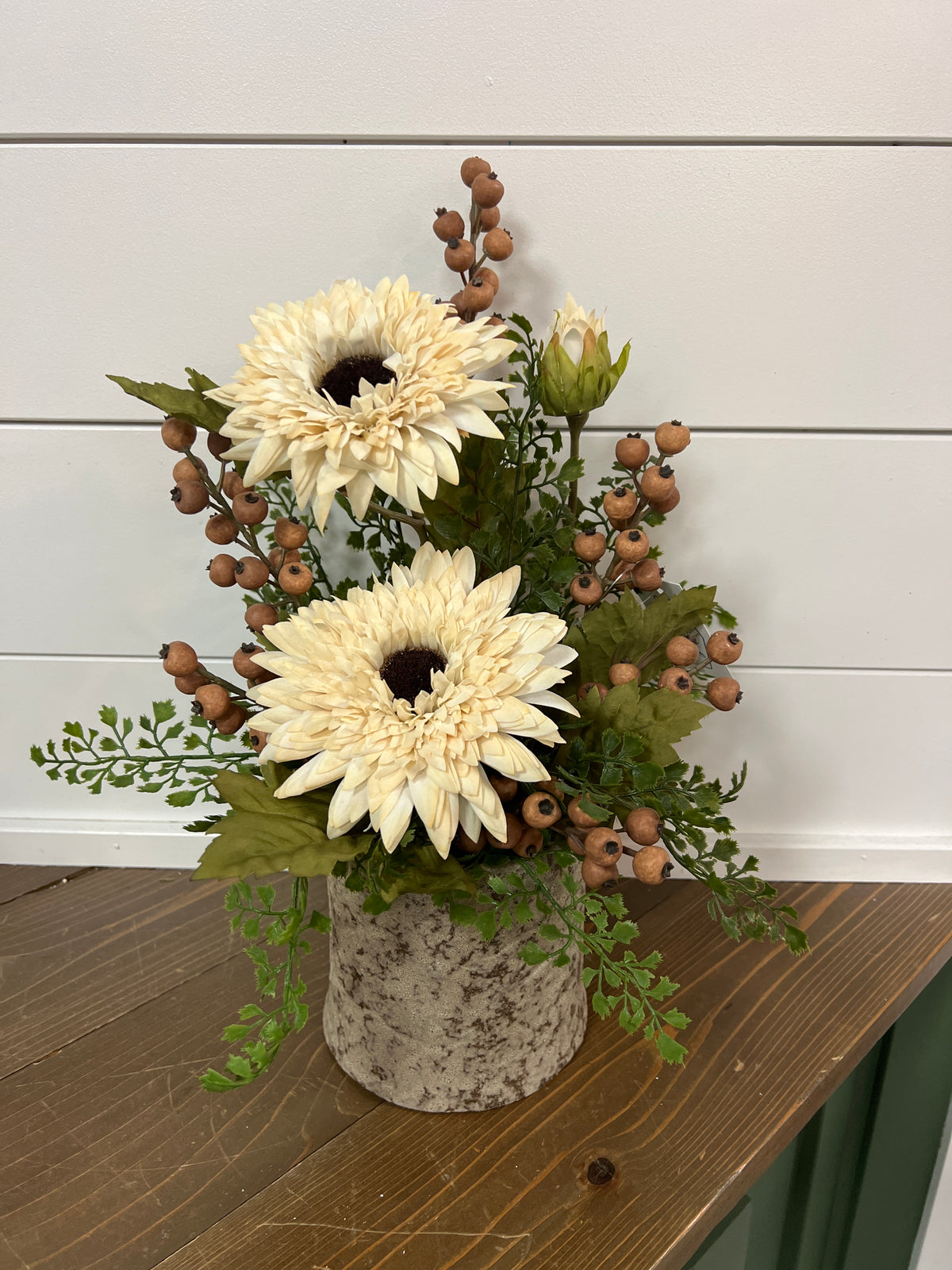 Cream Sunflowers Arrangement