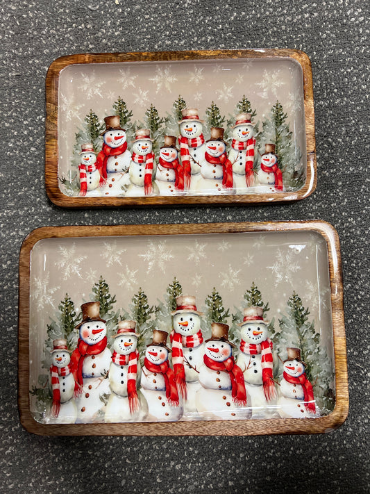 Snowflake Rectangular Tray