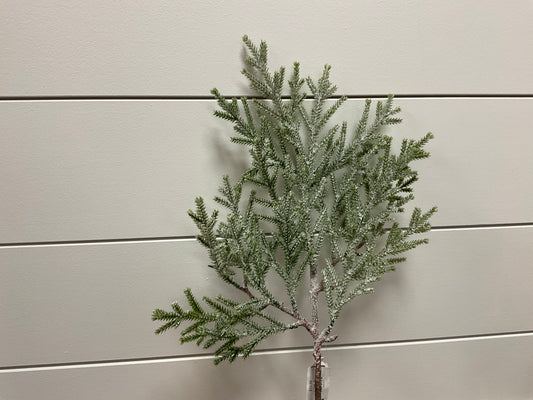 21" Frosted Pine Spray GR/WH