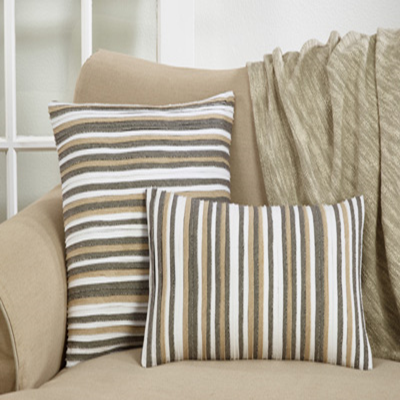 22" Striped Pillow