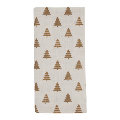 Gold 20" Christmas Tree Napkin