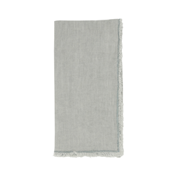 Blue/Grey Fringed Design Stone Washed Napkin