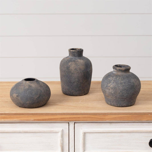 Black Distress Bud Vases