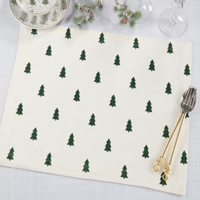 Green Christmas Tree Placemat