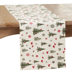 14x72 Christmas Tree Runner with Cardinal