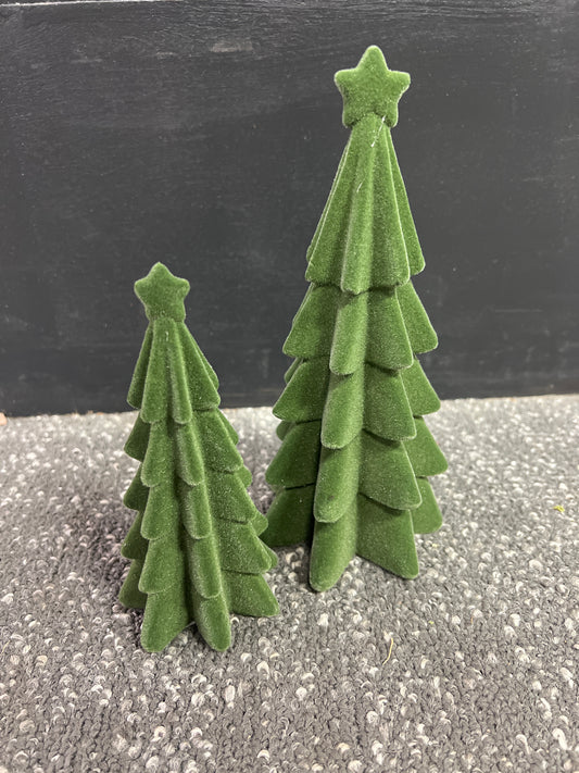 Green Velvet Tree with Star