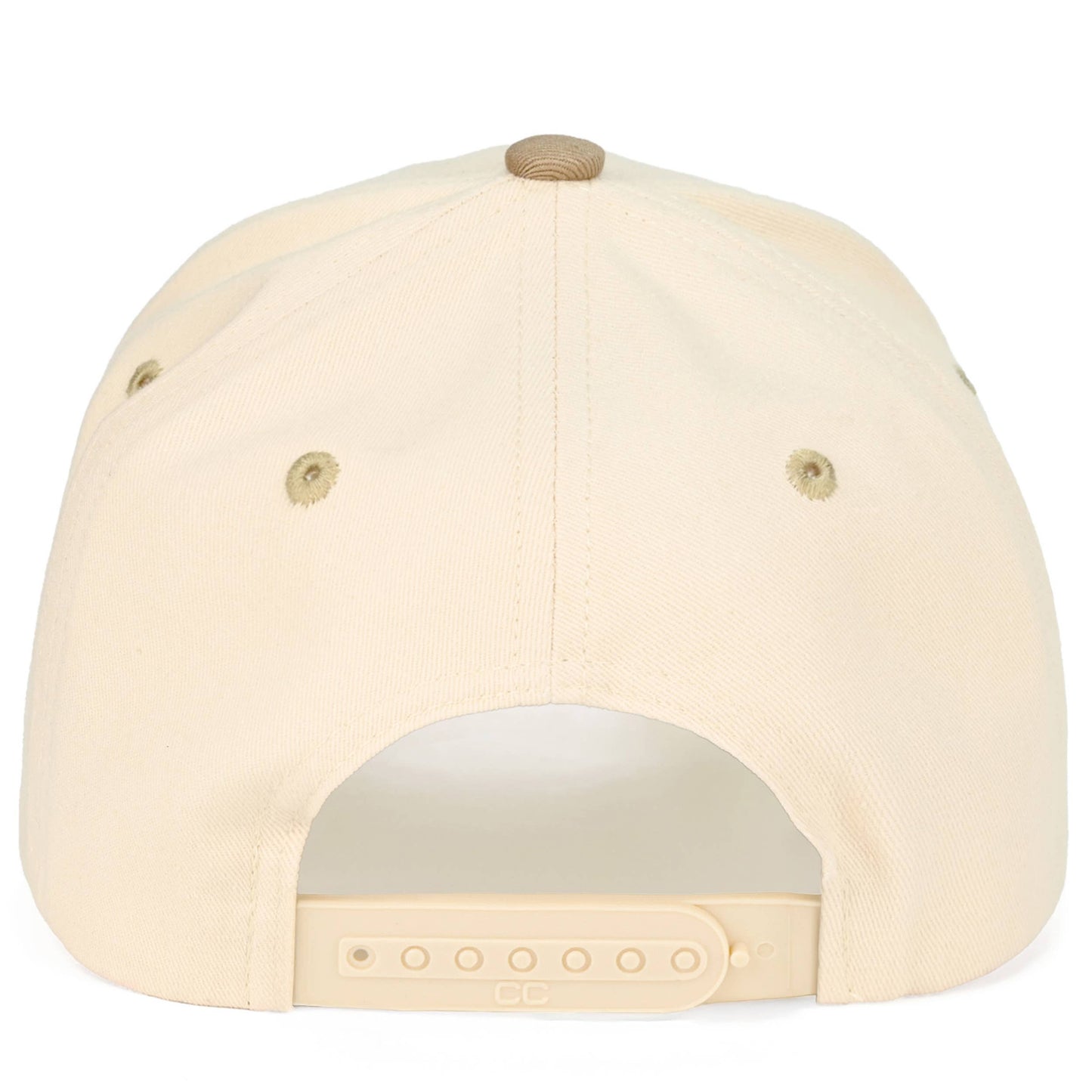 C.C HAPPY CAMPER Letter Embroidered on Two Tone Trucker Hat