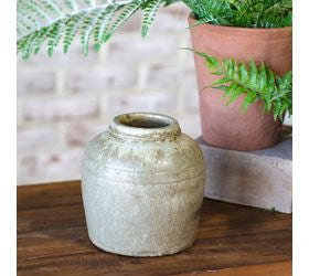 5.9" Rustic Green Bouquet Vase